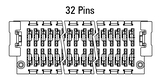 Dimensions Zero8 plug straight 32 pins