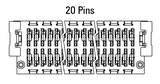 Dimensions Zero8 plug straight 20 pins