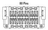 Dimensions Zero8 socket straight 80 pins