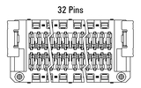 Dimensions Zero8 socket straight 32 pins