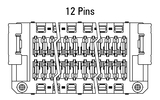 Dimensions Zero8 socket straight 12 pins