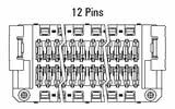 Dimensions Zero8 socket straight 12 pins