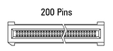Dimensions EC.8 straight 200 pins