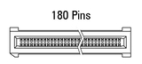 Dimensions EC.8 straight 180 pins