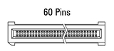 Dimensions EC.8 straight 60 pins