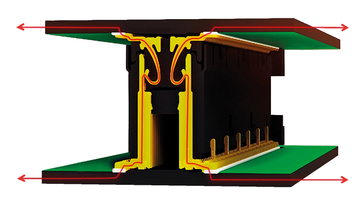Contact design of the SMT connector Colibri 16+