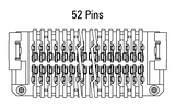 Dimensions Zero8 socket straight 52 pins