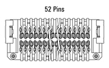 Dimensions Zero8 socket straight 52 pins