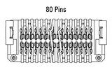 Dimensions Zero8 socket straight 80 pins