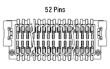 Dimensions Zero8 plug straight 52 pins