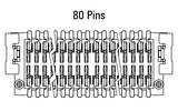 Dimensions Zero8 plug straight 80 pins
