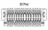 Dimensions Zero8 plug straight 32 pins