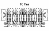 Dimensions Zero8 plug straight 80 pins