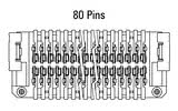 Dimensions Zero8 socket straight 80 pins