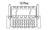 Dimensions Zero8 plug angled 12 pins