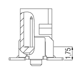 Dimensions: One27 Straight Connector Strip H1.75, 32-pin