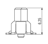 Dimensions: One27 Straight H6.25 50-pin Connector